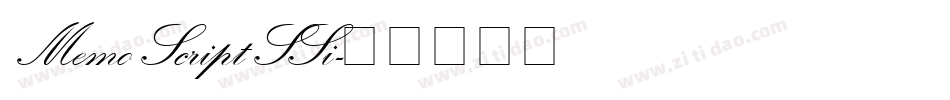 Memo Script SSi字体转换